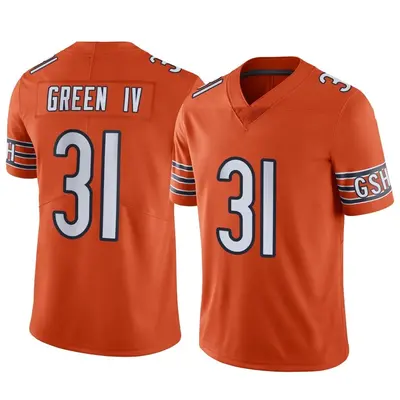 Men's Limited Allie Green IV Chicago Bears Orange Alternate Vapor Jersey