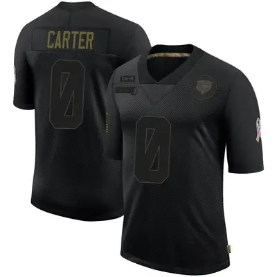 Men's Limited Amari Carter Chicago Bears Black 2020 Salute To Service Jersey