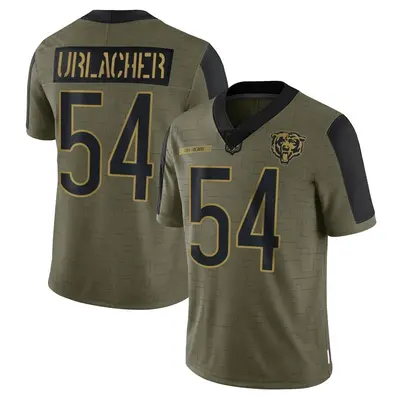 Men's Limited Brian Urlacher Chicago Bears Olive 2021 Salute To Service Jersey