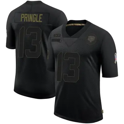 Men's Limited Byron Pringle Chicago Bears Black 2020 Salute To Service Jersey