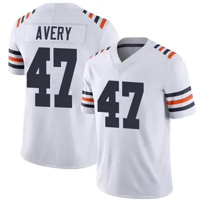 Men's Limited C.J. Avery Chicago Bears White Alternate Classic Vapor Jersey