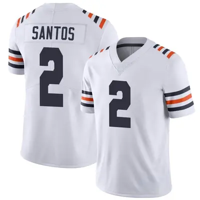 Men's Limited Cairo Santos Chicago Bears White Alternate Classic Vapor Jersey