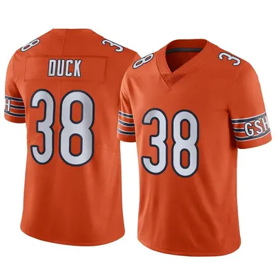 Men's Limited Clifton Duck Chicago Bears Orange Alternate Vapor Jersey