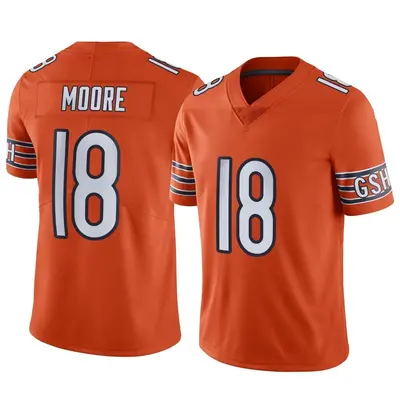 Men's Limited David Moore Chicago Bears Orange Alternate Vapor Jersey