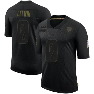 Men's Limited Henry Litwin Chicago Bears Black 2020 Salute To Service Jersey