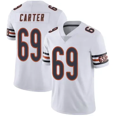 Men's Limited Ja'Tyre Carter Chicago Bears White Vapor Untouchable Jersey