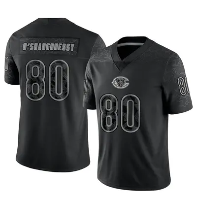 Men's Limited James O'Shaughnessy Chicago Bears Black Reflective Jersey
