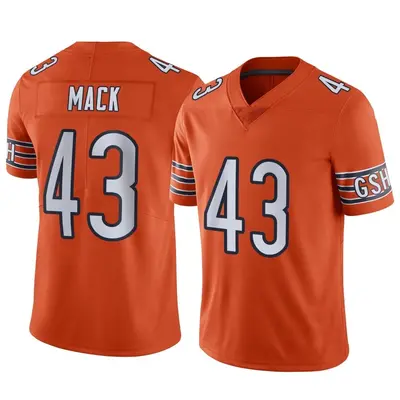 Men's Limited Ledarius Mack Chicago Bears Orange Alternate Vapor Jersey