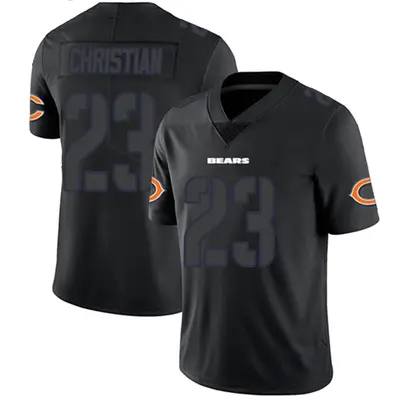 Men's Limited Marqui Christian Chicago Bears Black Impact Jersey