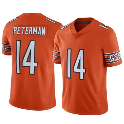 Men's Limited Nathan Peterman Chicago Bears Orange Alternate Vapor Jersey