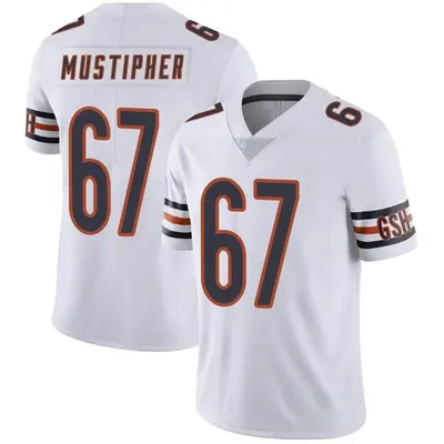 Men's Limited Sam Mustipher Chicago Bears White Vapor Untouchable Jersey