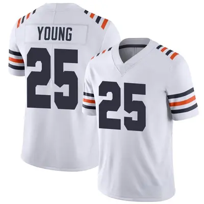 Men's Limited Tavon Young Chicago Bears White Alternate Classic Vapor Jersey