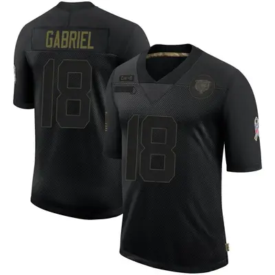 Men's Limited Taylor Gabriel Chicago Bears Black 2020 Salute To Service Jersey
