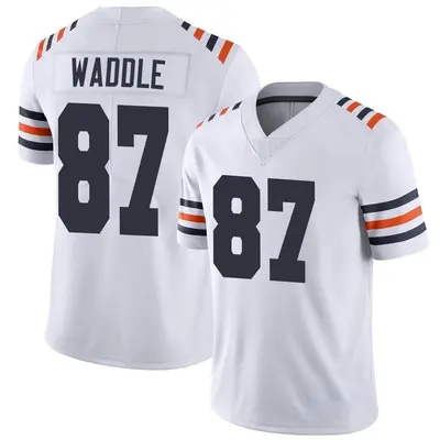 Men's Limited Tom Waddle Chicago Bears White Alternate Classic Vapor Jersey