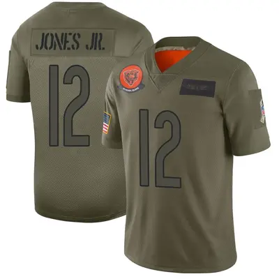 Men's Limited Velus Jones Jr. Chicago Bears Camo 2019 Salute to Service Jersey