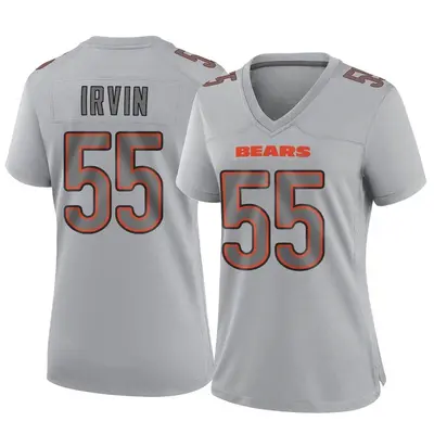 Women's Game Bruce Irvin Chicago Bears Gray Atmosphere Fashion Jersey