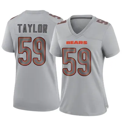 Women's Game Carson Taylor Chicago Bears Gray Atmosphere Fashion Jersey