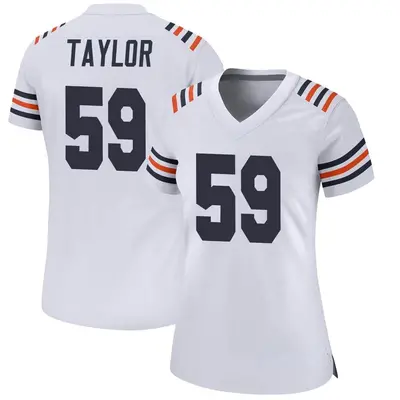 Women's Game Carson Taylor Chicago Bears White Alternate Classic Jersey