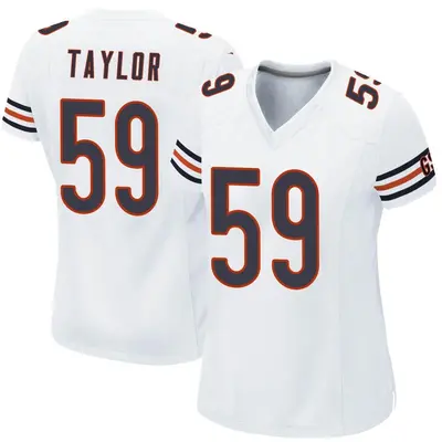 Women's Game Carson Taylor Chicago Bears White Jersey