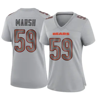 Women's Game Cassius Marsh Chicago Bears Gray Atmosphere Fashion Jersey