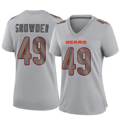 Women's Game Charles Snowden Chicago Bears Gray Atmosphere Fashion Jersey