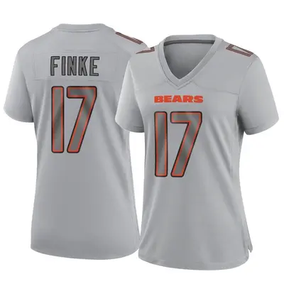 Women's Game Chris Finke Chicago Bears Gray Atmosphere Fashion Jersey