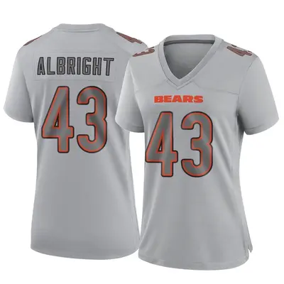 Women's Game Christian Albright Chicago Bears Gray Atmosphere Fashion Jersey
