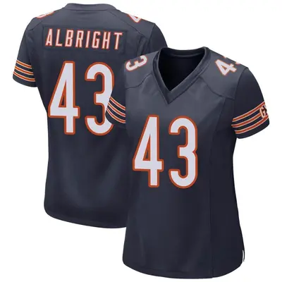 Women's Game Christian Albright Chicago Bears Navy Team Color Jersey