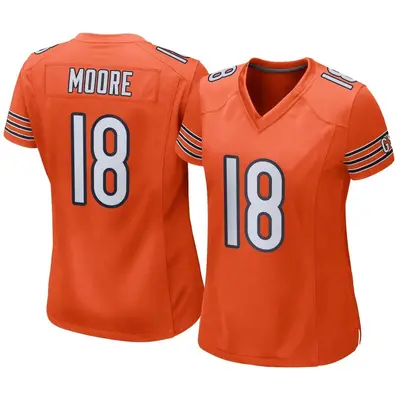Women's Game David Moore Chicago Bears Orange Alternate Jersey