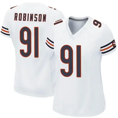 Women's Game Dominique Robinson Chicago Bears White Jersey