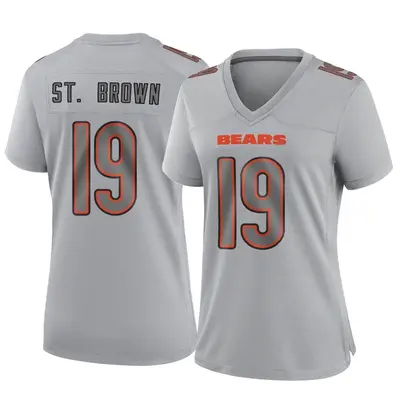 Women's Game Equanimeous St. Brown Chicago Bears Gray Atmosphere Fashion Jersey