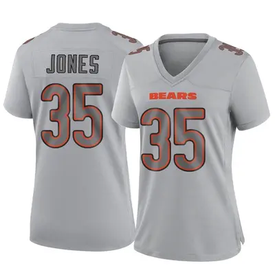 Women's Game Jaylon Jones Chicago Bears Gray Atmosphere Fashion Jersey
