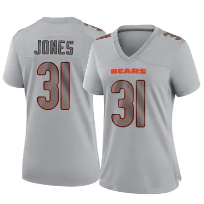 Women's Game Jaylon Jones Chicago Bears Gray Atmosphere Fashion Jersey