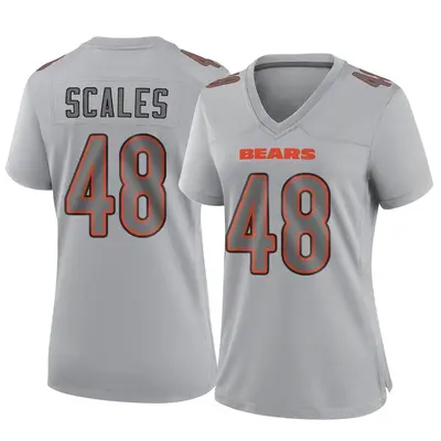Women's Game Patrick Scales Chicago Bears Gray Atmosphere Fashion Jersey