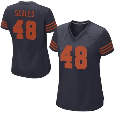 Women's Game Patrick Scales Chicago Bears Navy Blue Alternate Jersey