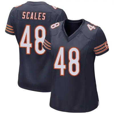 Women's Game Patrick Scales Chicago Bears Navy Team Color Jersey