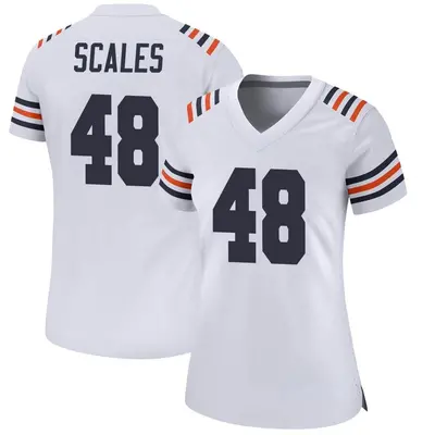 Women's Game Patrick Scales Chicago Bears White Alternate Classic Jersey
