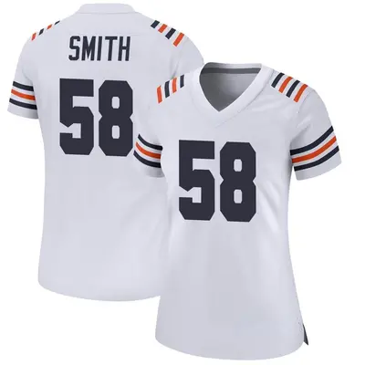 Women's Game Roquan Smith Chicago Bears White Alternate Classic Jersey
