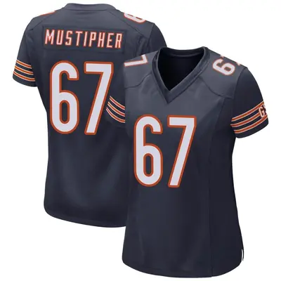 Women's Game Sam Mustipher Chicago Bears Navy Team Color Jersey