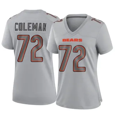 Women's Game Shon Coleman Chicago Bears Gray Atmosphere Fashion Jersey