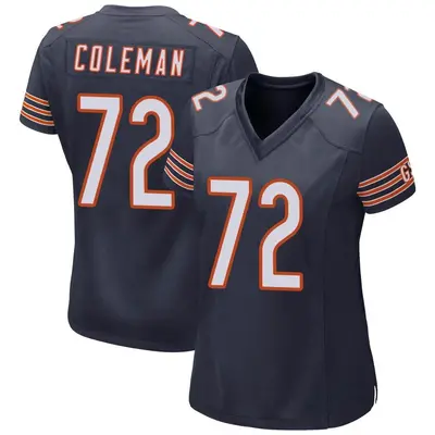 Women's Game Shon Coleman Chicago Bears Navy Team Color Jersey