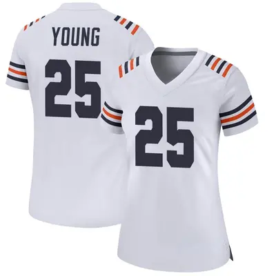 Women's Game Tavon Young Chicago Bears White Alternate Classic Jersey