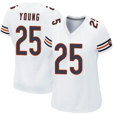 Women's Game Tavon Young Chicago Bears White Jersey