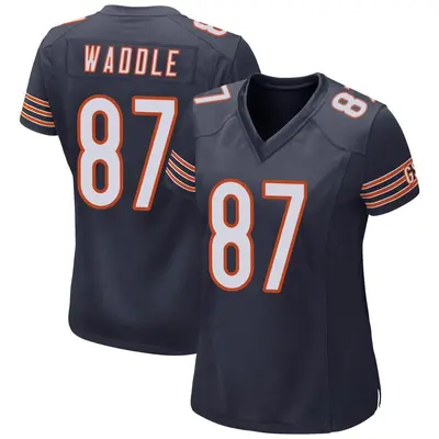 Women's Game Tom Waddle Chicago Bears Navy Team Color Jersey