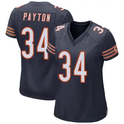 Women's Game Walter Payton Chicago Bears Navy Team Color Jersey
