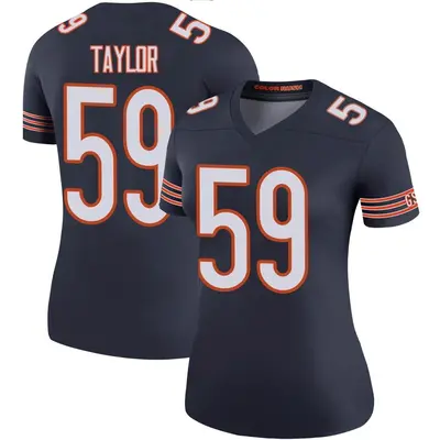 Women's Legend Carson Taylor Chicago Bears Navy Color Rush Jersey