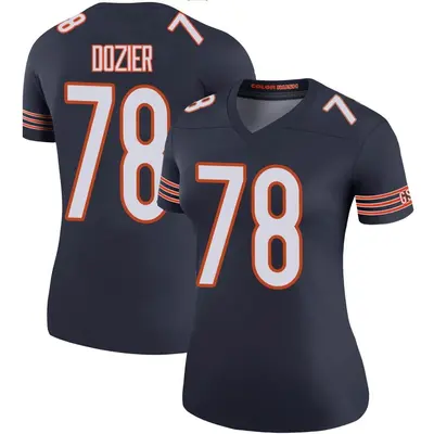 Women's Legend Dakota Dozier Chicago Bears Navy Color Rush Jersey
