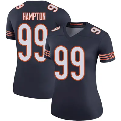 Women's Legend Dan Hampton Chicago Bears Navy Color Rush Jersey