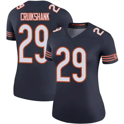 Women's Legend Dane Cruikshank Chicago Bears Navy Color Rush Jersey