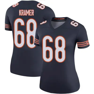 Women's Legend Doug Kramer Chicago Bears Navy Color Rush Jersey